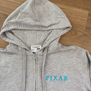 Disney Employee Exclusive Pixar Zip Hoodie Gray Small Marvel Star Wars RARE